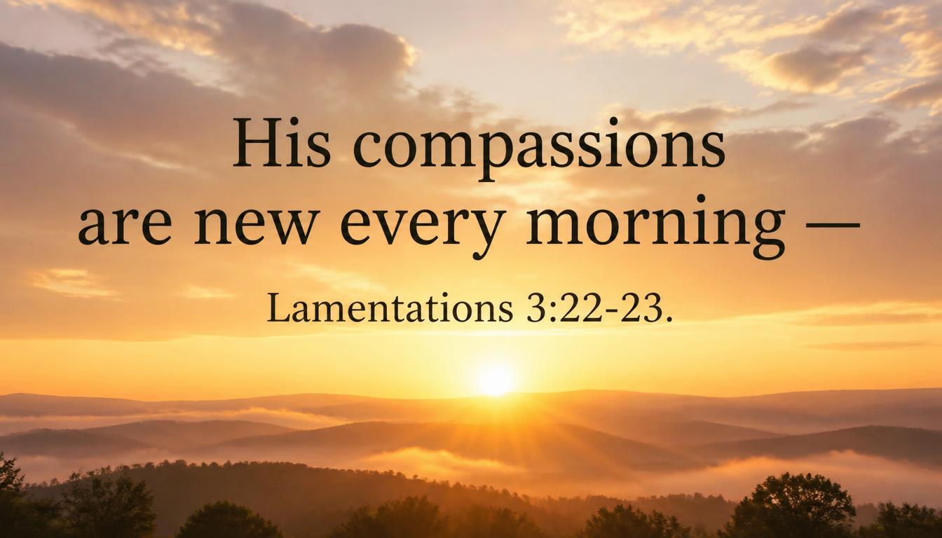 God's love new every morning bible verse