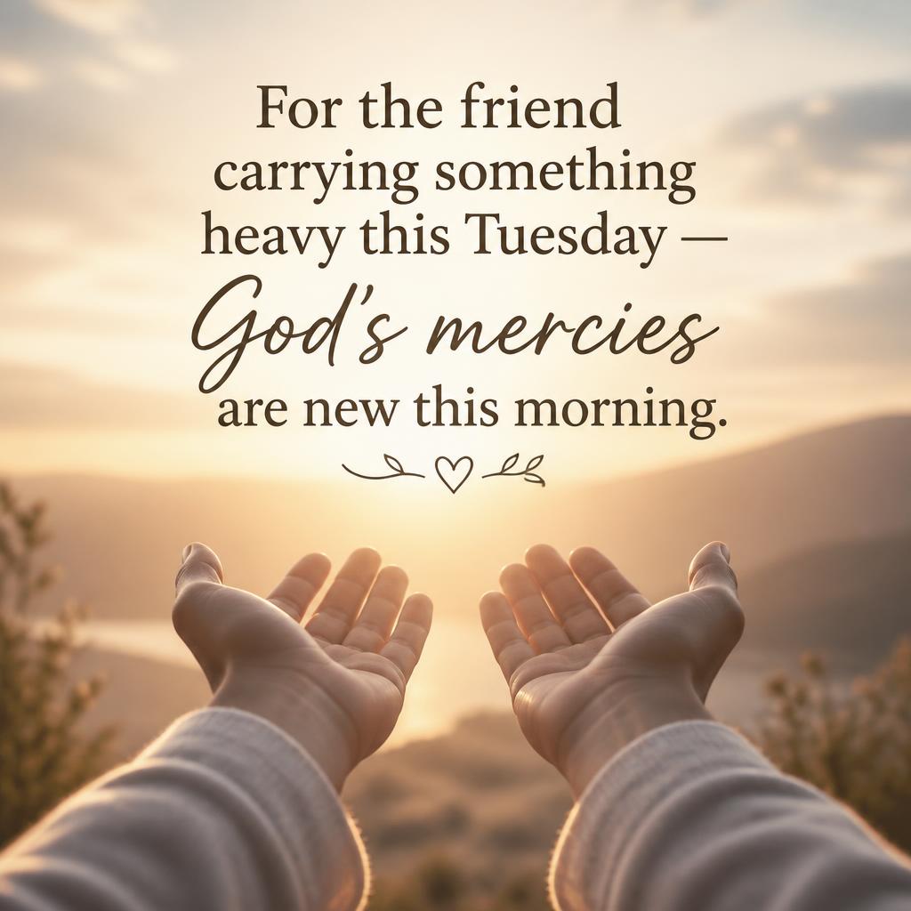 tuesday blessing quote card for friends