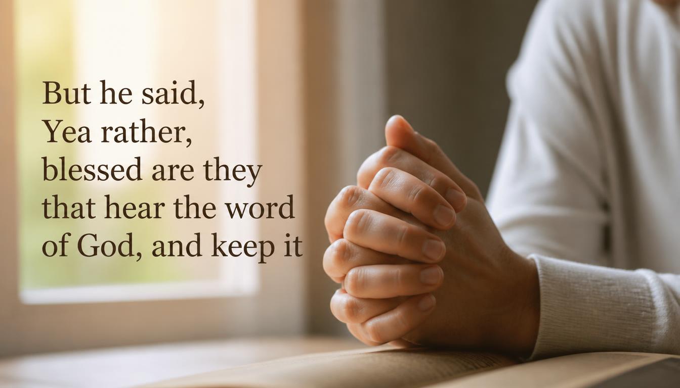 Hands folded in prayer, representing a blessing prayer