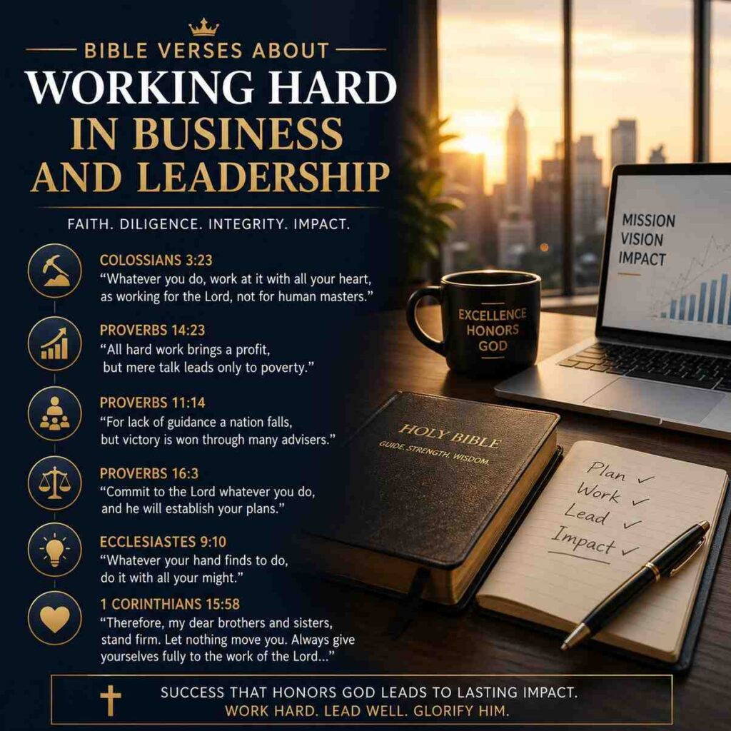 Bible Verses About Working Hard in Business and Leadership