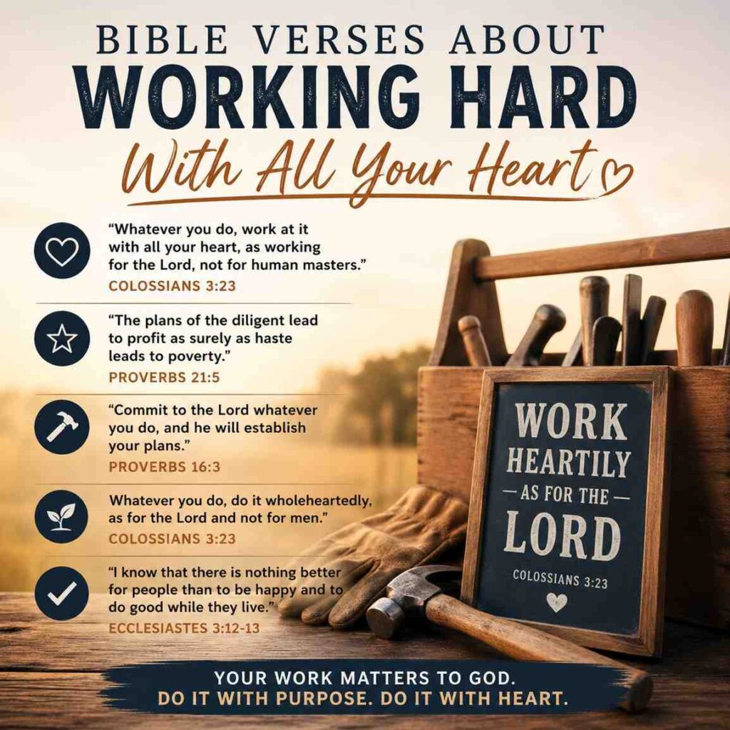 Bible Verses About Working Hard With All Your Heart