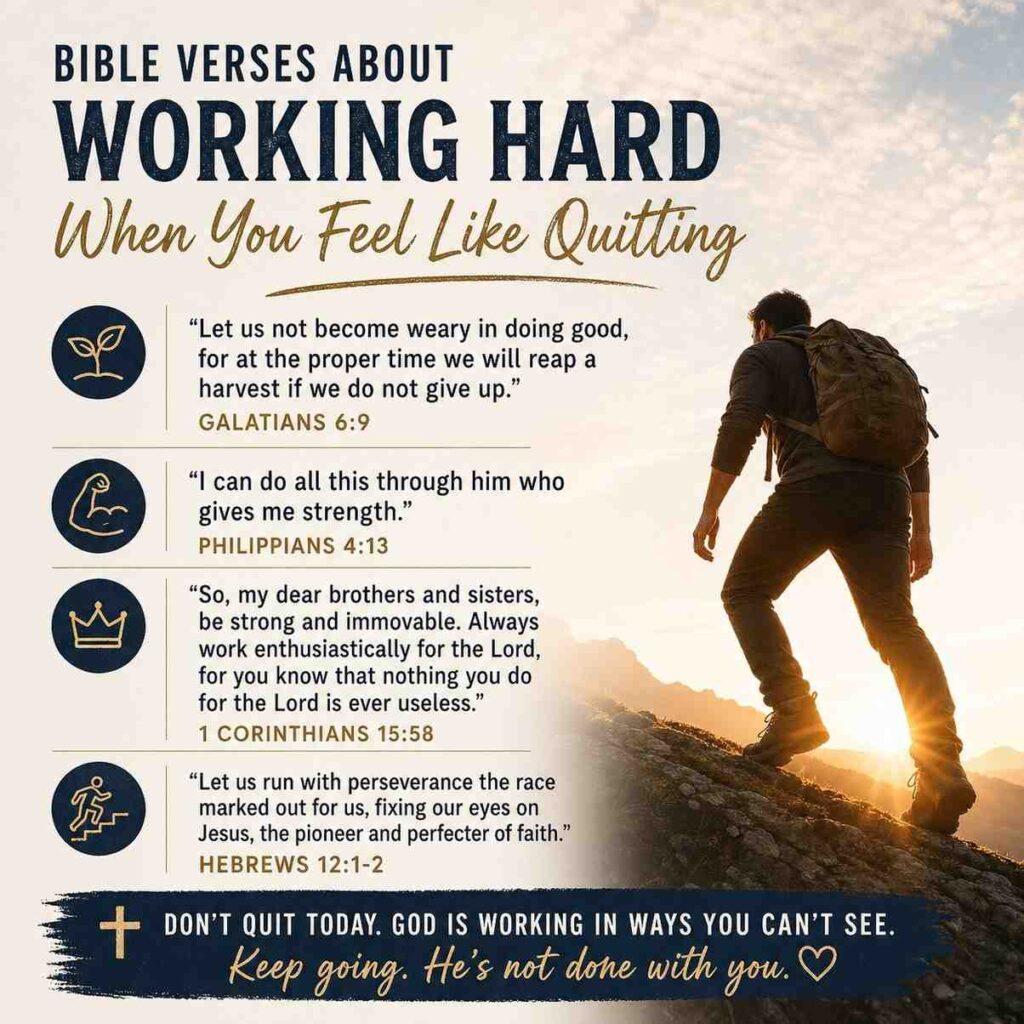 Bible Verses About Working Hard When You Feel Like Quitting