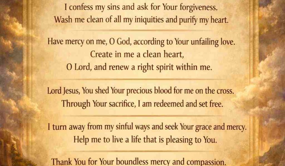 Prayer for Forgiveness of Sins
